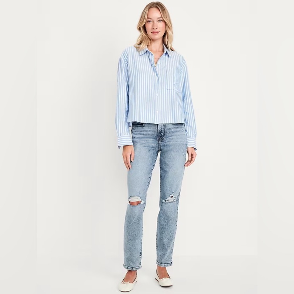 Old Navy OG Straight Secret Slim High Rise Blue Jeans Size 4